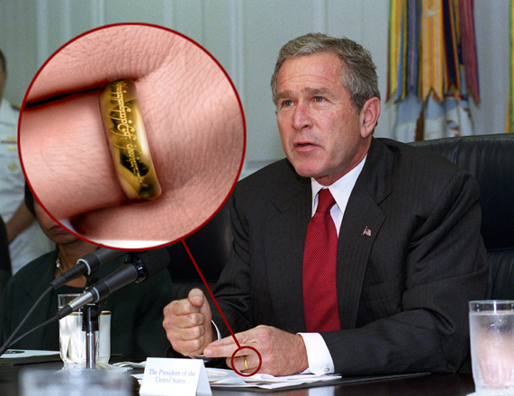 George Bush with the one ring!